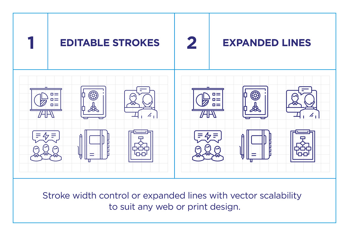 Business Line Icon Set, an Outline Icon by iStar Design (Photo 3 of 8)