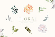 Watercolor Floral Background Pattern, a Decorative Illustration by WalaPalette (Thumbnail 3 of 6)