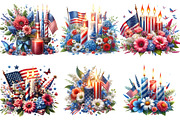 4th of July, Independence Day Clipar, an Illustration by Sublimation Artist (Thumbnail 2 of 6)