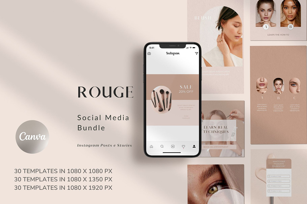 PREMIUM PACK IG templates Canva, a Social Media Template by Studio Suvelle