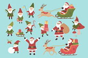 Holiday Santa Village Illustrations, a Background Graphic by CreativeChristiana (Thumbnail 6 of 15)