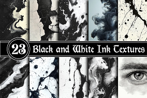 Black and White Ink Textures, an Illustration by RobertsArt