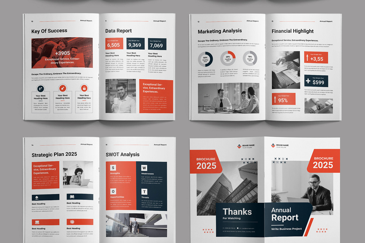 Annual Report Template, a Brochure Template by ContestDesign (Photo 3 of 3)