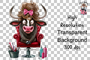 Cow Hair Beauty Salon PNG Bundle, a Graphic by Clipart Bloom (Thumbnail 15 of 18)