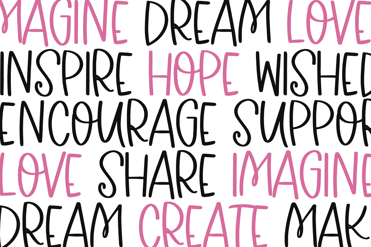 Berry Bliss | Fun Handwritten Font preview 6