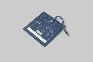 Square Label Tag Mockup