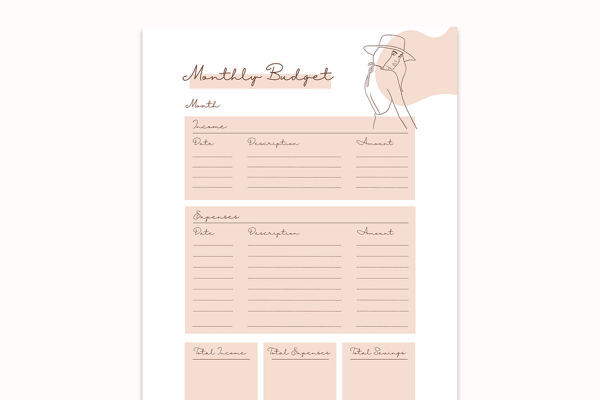 Minimalist Printable Planner, a Stationery Template by Nagore Rodriguez Design (Photo 3 of 4)