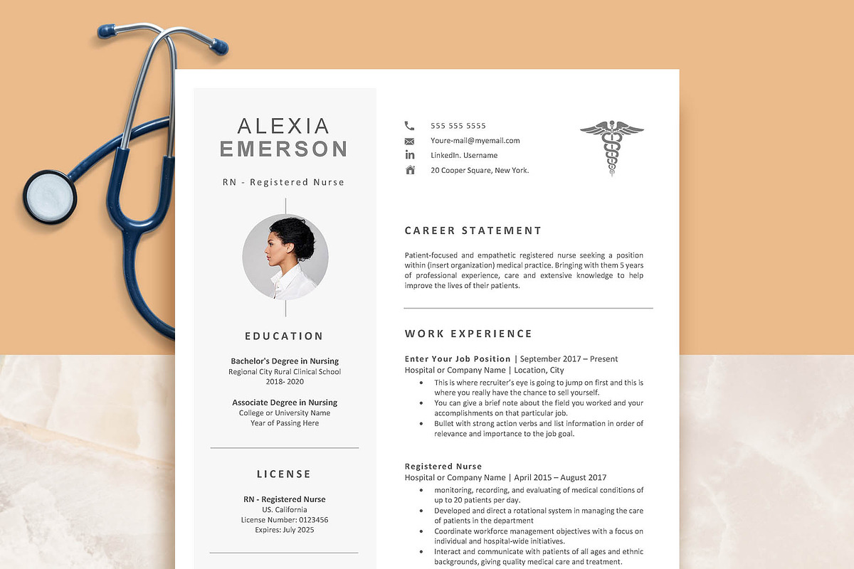 RN Resume Template Nurse, a Resume Template by VictoriousVita (Photo 1 of 8)
