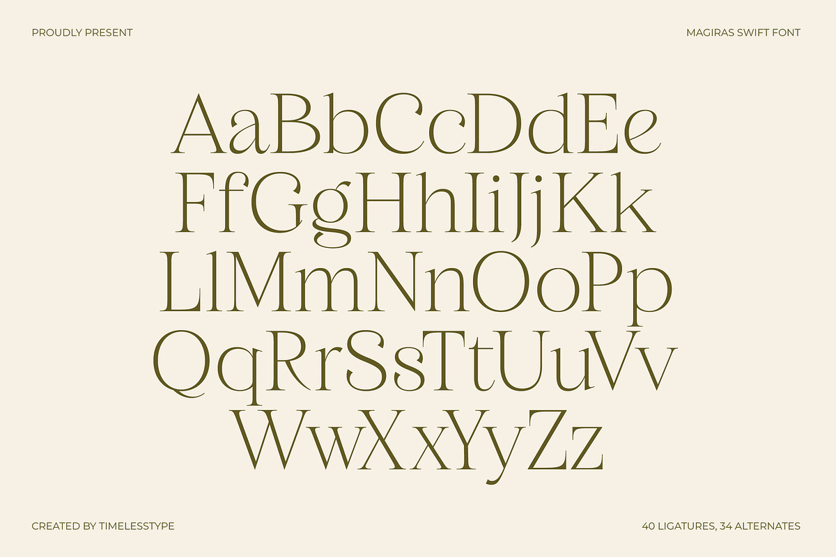 Magiras Swift Modern Serif Font, a Serif Font by timelesstype.co (Photo 6 of 15)
