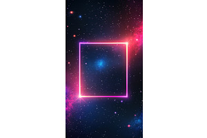 Colorful cosmic square, an Illustration by Beautiful things