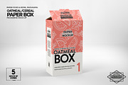 Paper Oatmeal Box Packaging Mockup, a Cups & Container Mockup by INCDesign (Thumbnail 7 of 14)