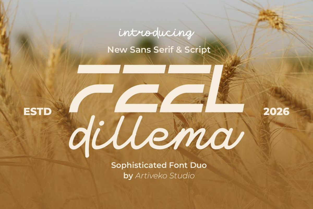 Feel Dillema – Vacation Font Duo, a Sans Serif Font by Artiveko (Photo 1 of 6)