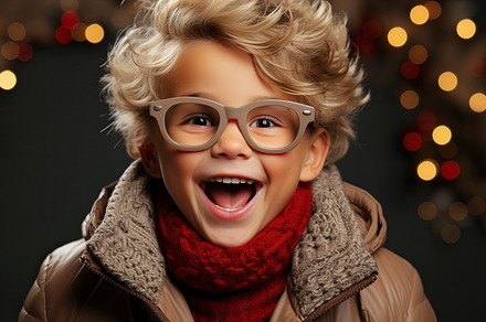 A blond-haired boy with glasses and, a Person Photo by Perpis