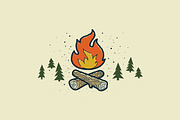 Let's go camping illustration set, an Illustration by tetiana.svirska (Thumbnail 7 of 13)