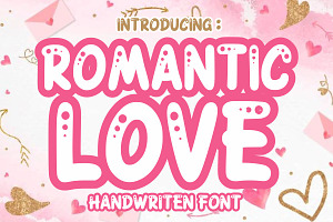 Romantic Love, a Handwritten Font by Fourteen Letter