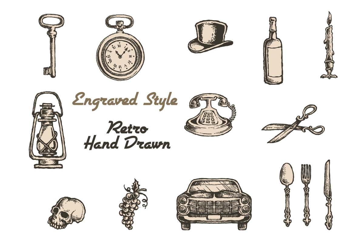 33 Retro Object + 10 Logo, an Object Graphic by NStudio (Photo 4 of 5)