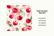 Cherry Coquette Seamless Patterns, a Pattern Graphic by Anna Design Studio (Thumbnail 4 of 6)