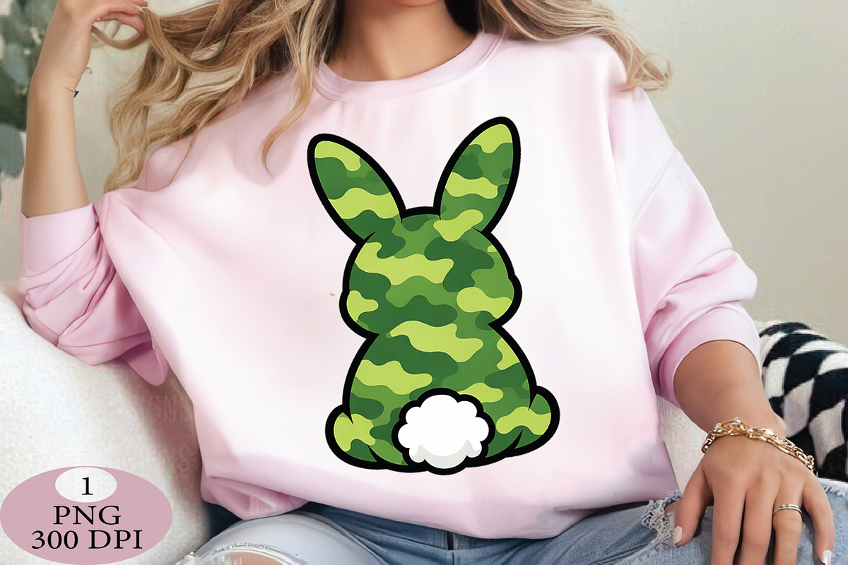 Camouflage Easter Bunny PNG, an Illustration by Daily.Designs (Photo 3 of 5)