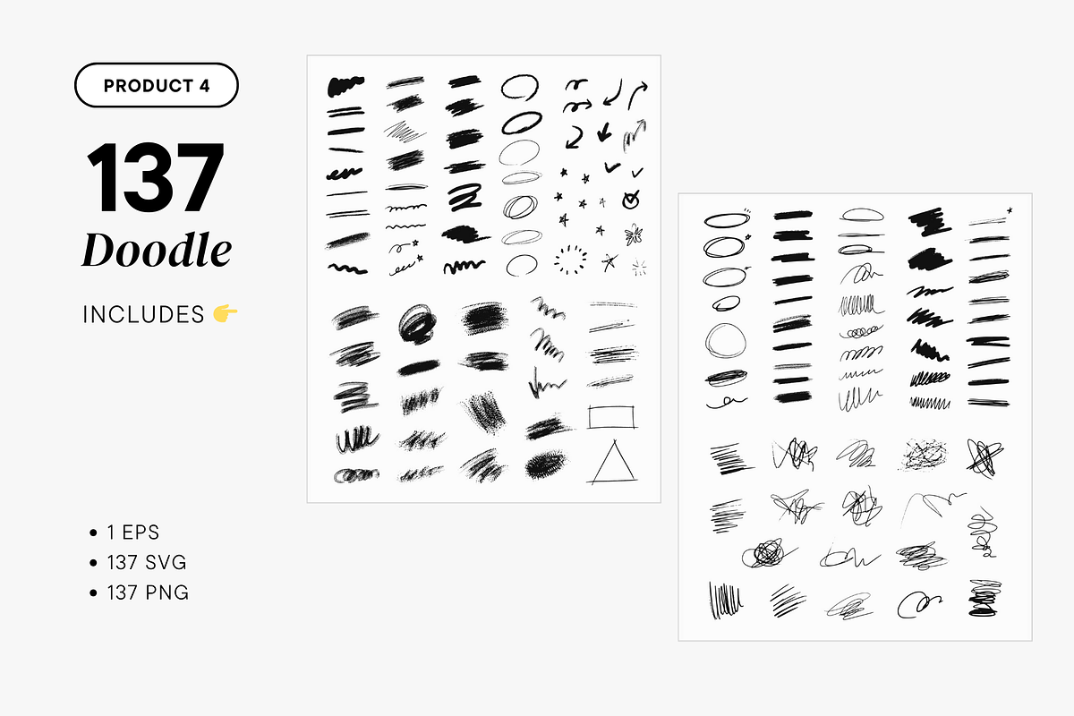 【50%】 BIG SALE Doodle BUNDLE, an Object Graphic by Pinkbrush (Photo 6 of 8)