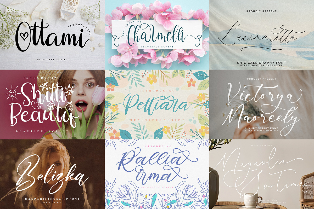 Beautiful and Lovely Font Bundles, a Font by Integritype Studio (Photo 2 of 9)