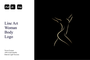 Line Art Woman Body Logo, a Branding & Logo Template by Luxury Logos