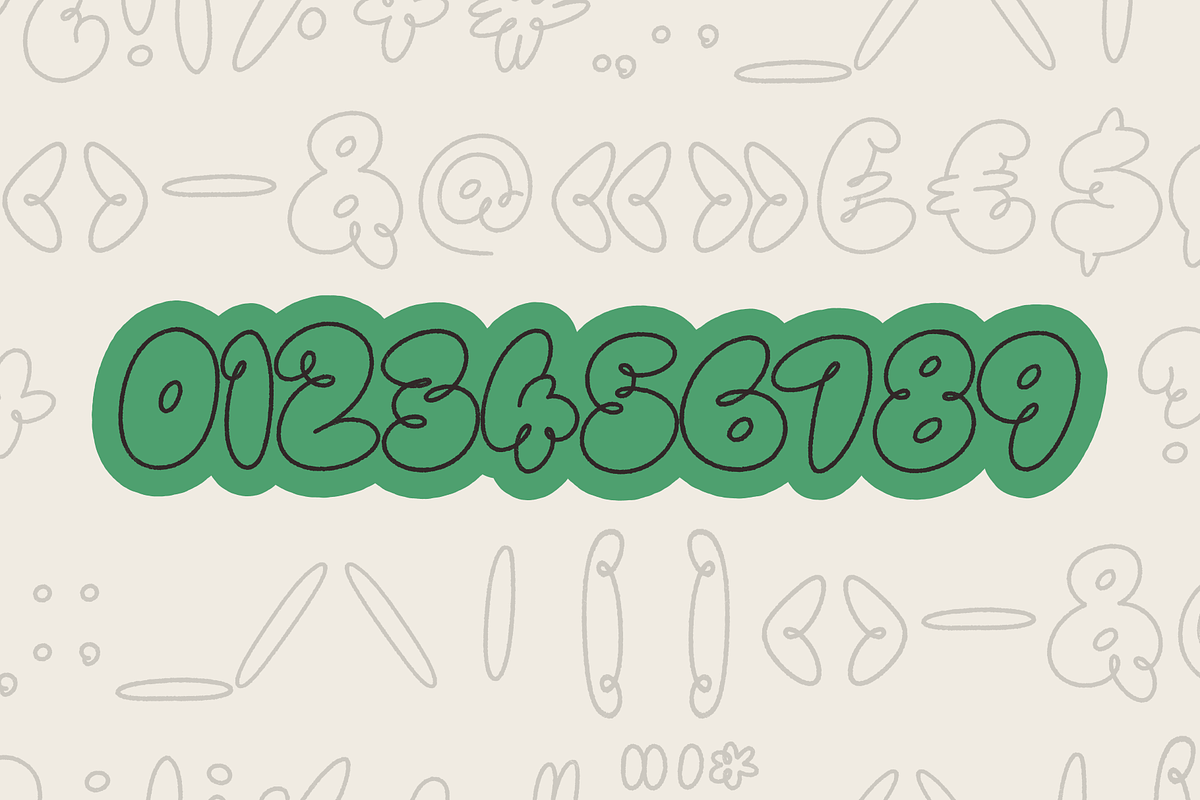 COOKIE — multilingual bubble font, a Handwritten Font by Studio Noppo (Photo 5 of 7)