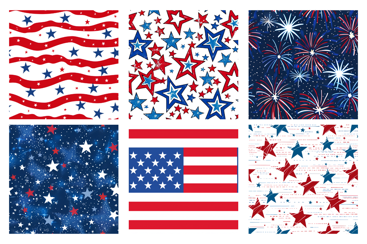 Memorial Day Seamless Pattern, a Pattern Graphic by Gloria Designed It (Photo 3 of 3)