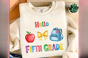 Back to School Hello fifth grade png, an Illustration by Designworld (Thumbnail 2 of 3)