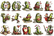 Quirky Valentine's Pickle Clipart, an Illustration by OK Design (Thumbnail 3 of 6)
