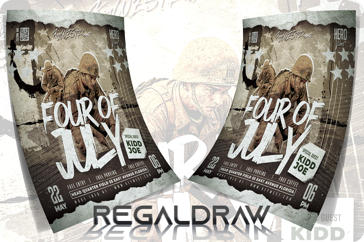 Four-of-July-Flyer, a Flyer Template by regalDRAW (Photo 2 of 3)