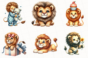 Cute Lion Sublimation Clipart, an Illustration by OK Design (Thumbnail 2 of 5)