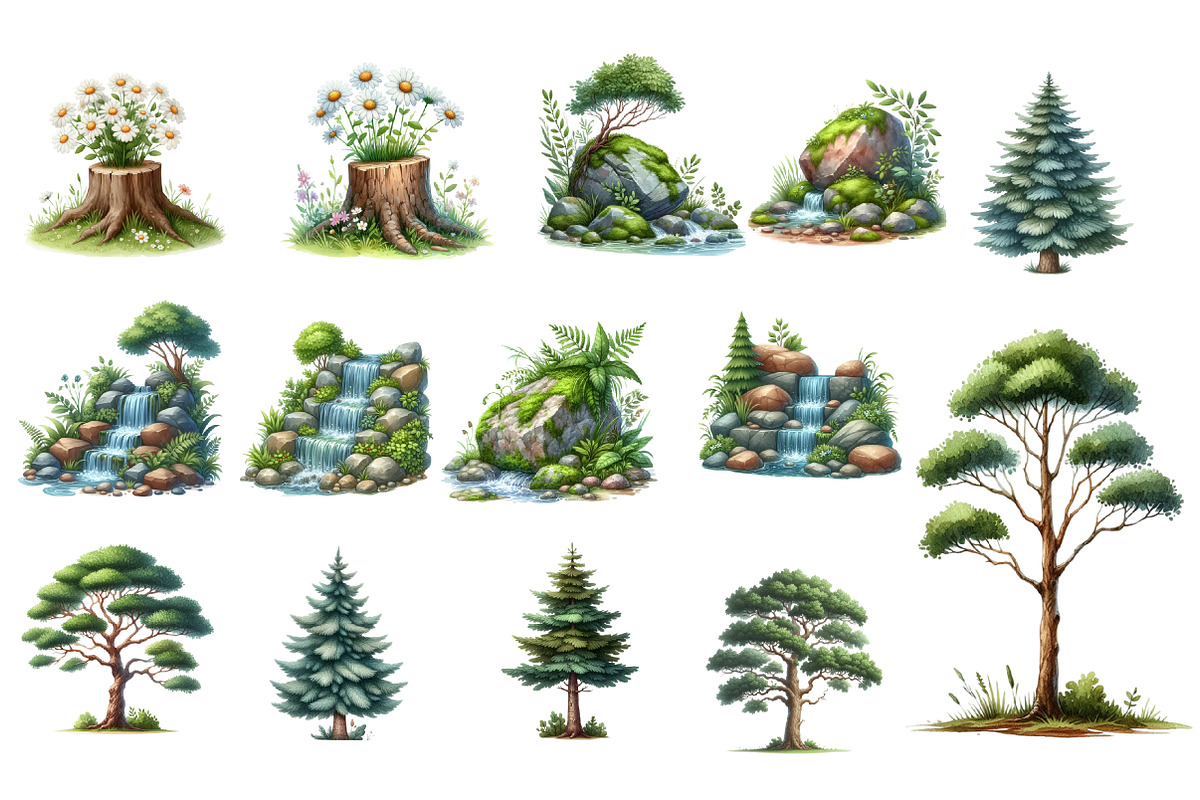 Watercolor Woodland Animals Clipart, an Illustration by Designworld (Photo 4 of 5)