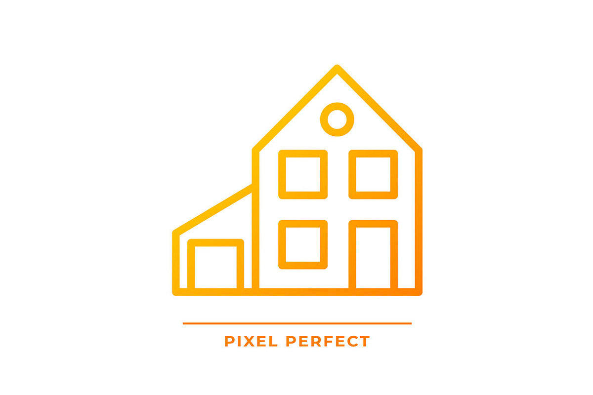 Simple house with garage icon, an Icon by IMG Visuals