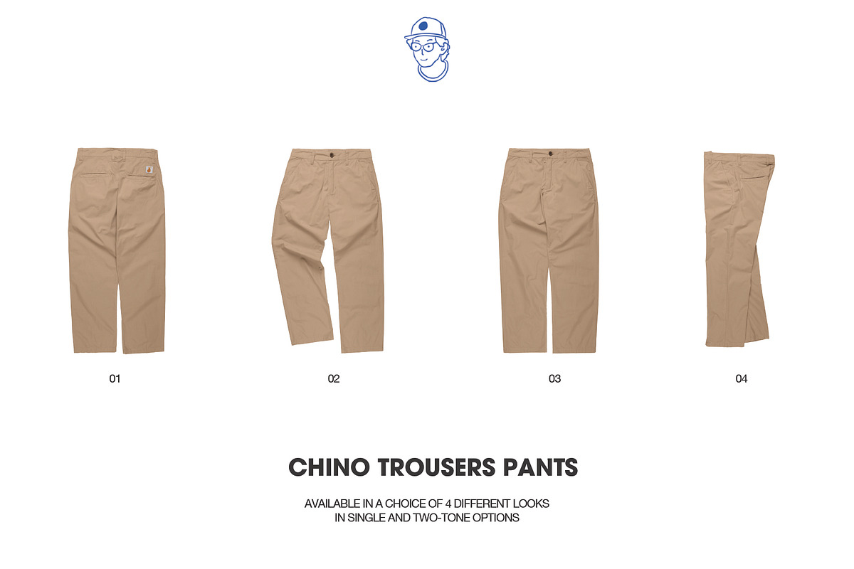 Chino Trousers Pants Mockup, a Bottom Mockup by made_by_nope (Photo 1 of 5)