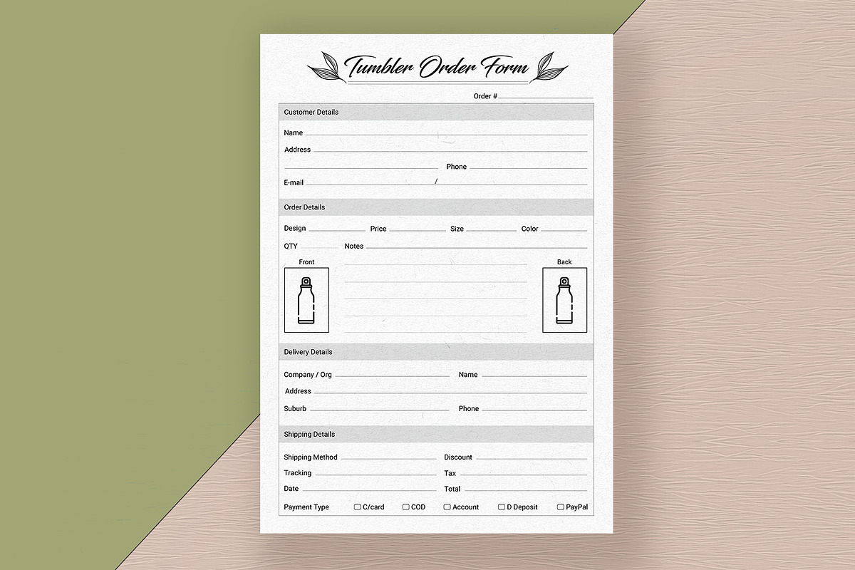 Order Form flyer V01, a Stationery Template by retrographix