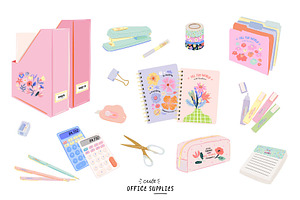 Girl Boss Office Essentials Clipart