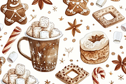 Cozy Coffee & Cookies Christmas, a Pattern Graphic by Printable Treasure (Thumbnail 2 of 3)
