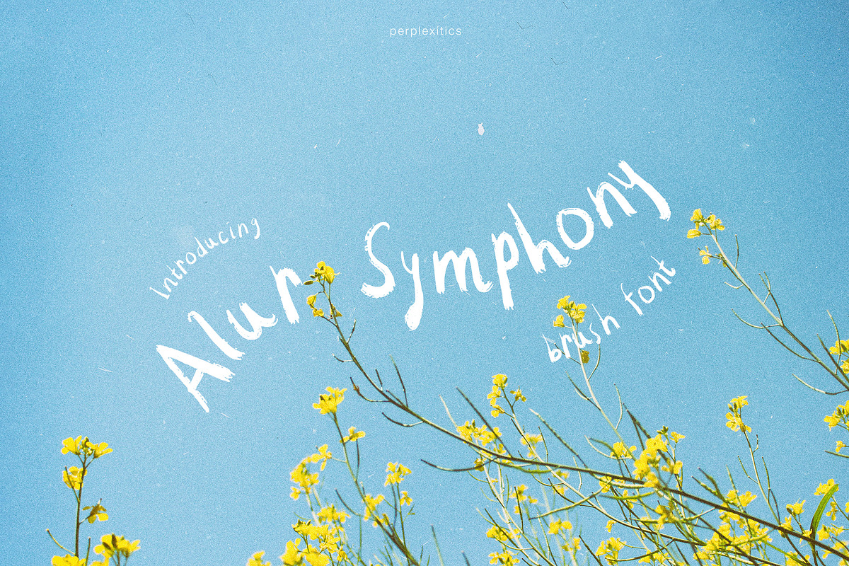 Alur Symphony Handwritten Brush Font, a Handwritten Font by Perplexitics (Photo 1 of 10)