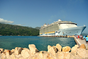 Cruise Ship Docked Island