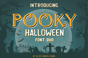Pooky Halloween Font Due + Extras