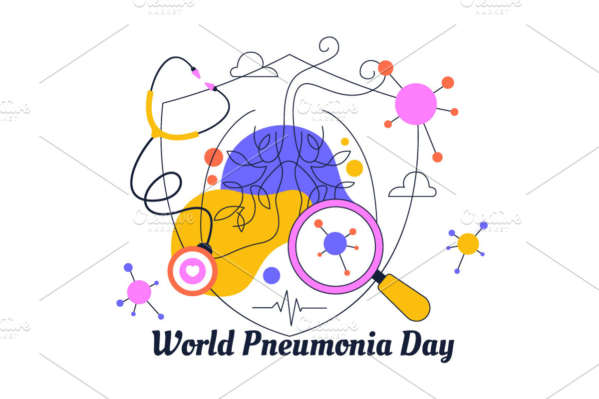 6 World Pneumonia Day Illustration, a Healthcare Illustration by denayunebgt (Photo 3 of 3)
