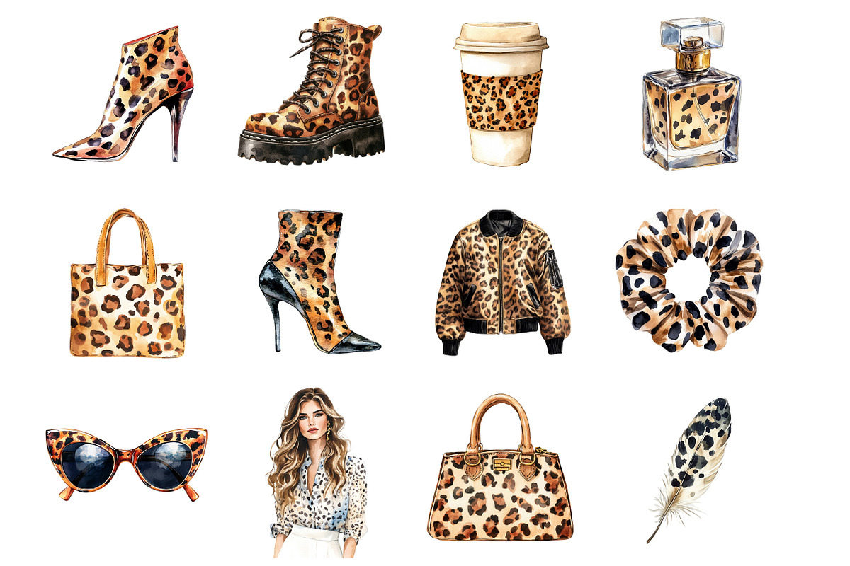 Leopard Print Fashion Clipart, a Seasonal Illustration by Design Market (Photo 3 of 5)