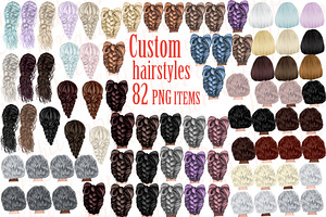 Custom Hairstyles Clipart