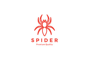 Animal Insect Spider Line Logo