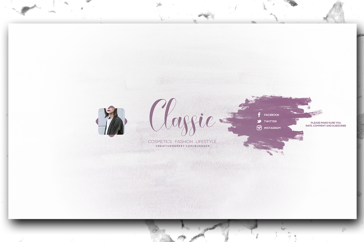 10 Youtube Channel Art Banners vol.4, a Social Media Template by RussGFX (Photo 16 of 17)