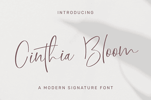 Cinthia Bloom: Elegant Font