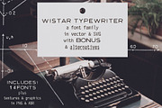 Wistar Typewriter SVG Font Family, a Sans Serif Font by Ana's Fonts (Thumbnail 1 of 11)