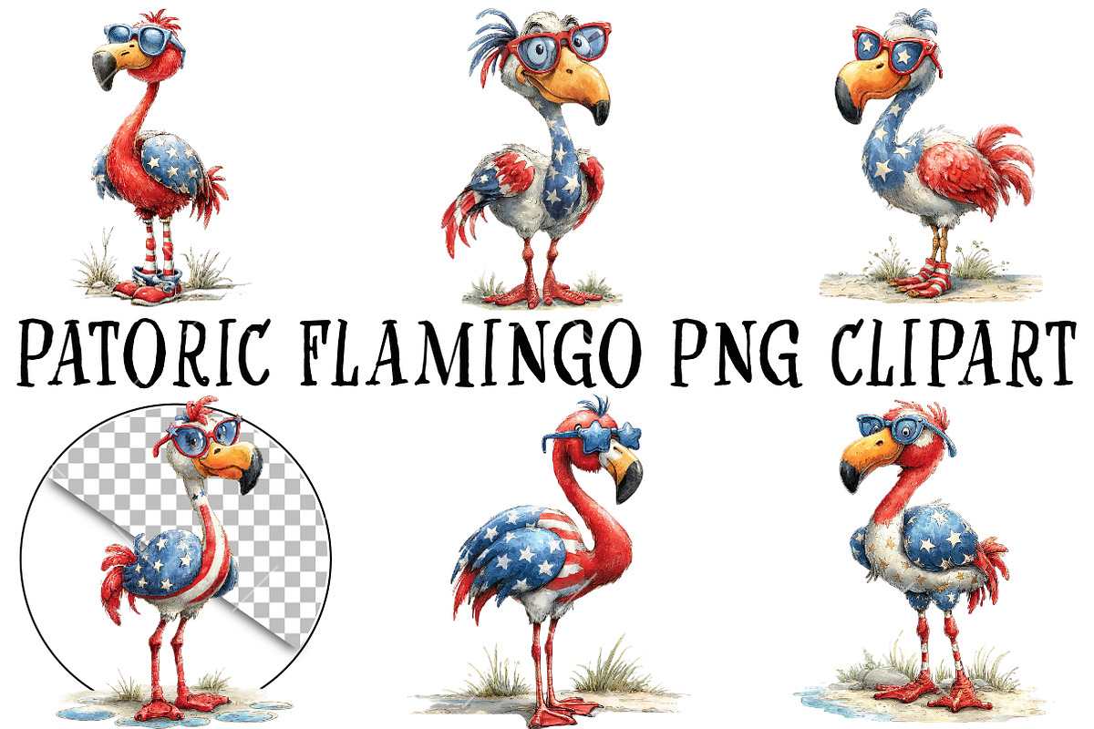 Patoric Flamingo PNG Clipart, an Illustration by OK Design (Photo 2 of 6)