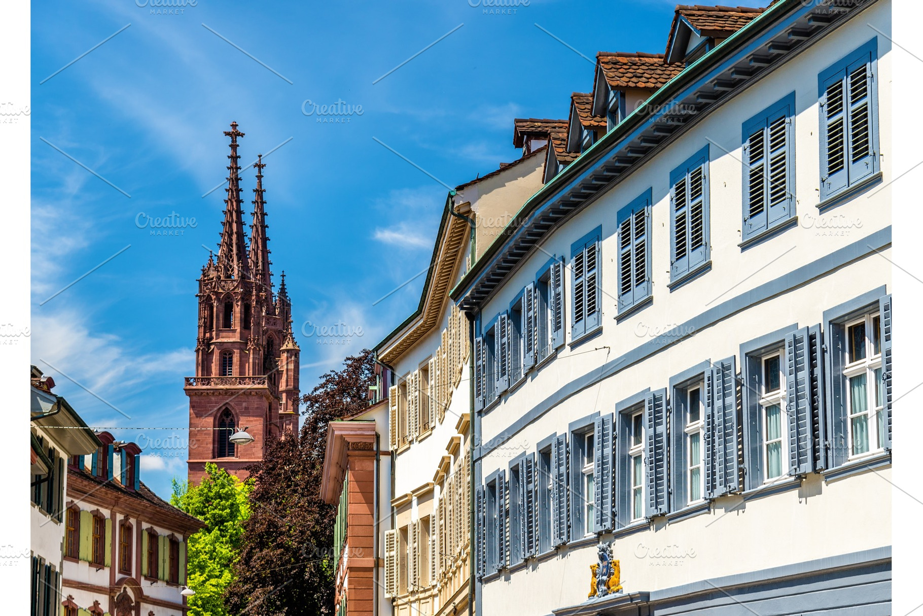 Buildings in the city centre of basel stock photo containing basel and, an Architecture Photo by Leonid Andronov