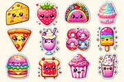 Kawaii Glitter Food Clipart Bundle, an Illustration by Dream Creation (Thumbnail 4 of 6)